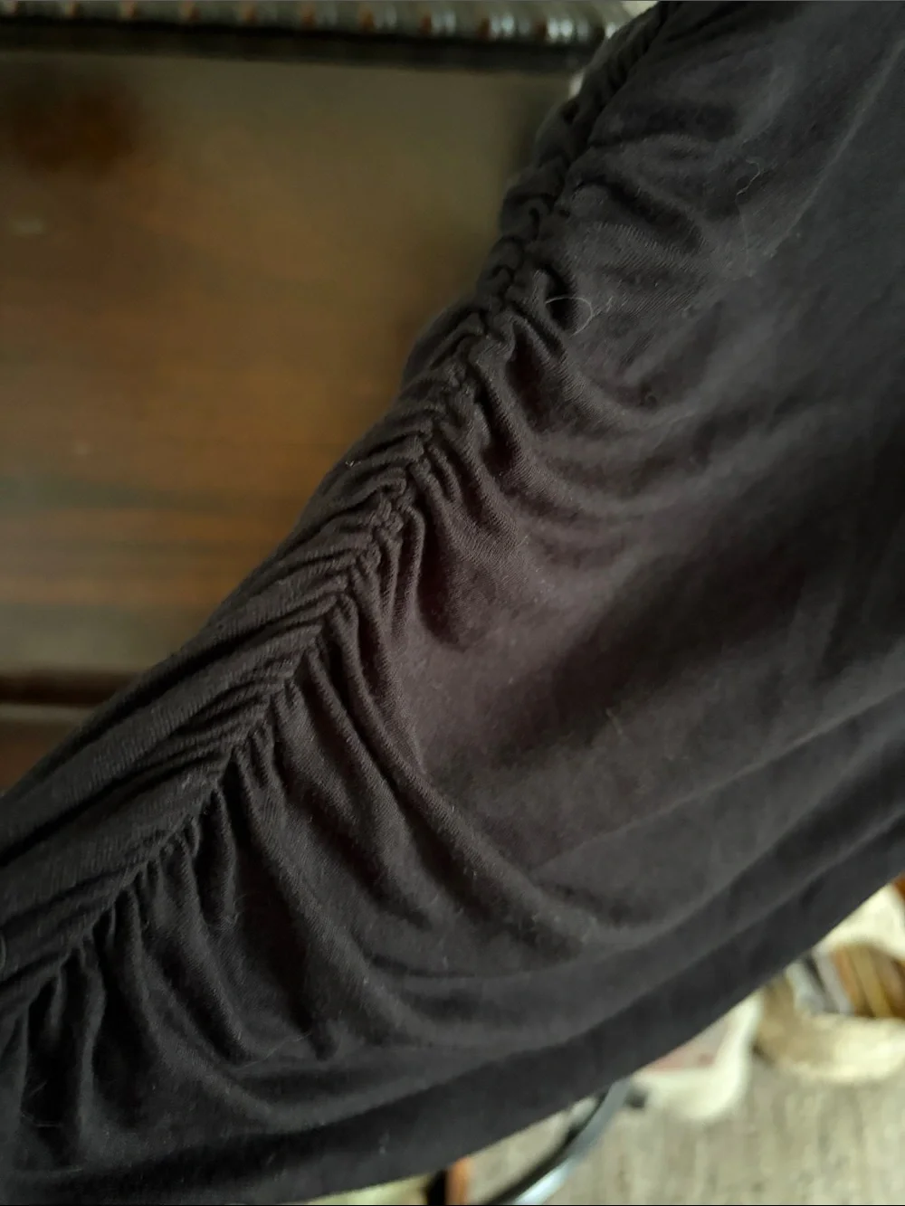 LNA Clothing Off-The-Shoulder Long Sleeve Top in Black - Picture 5 of 5